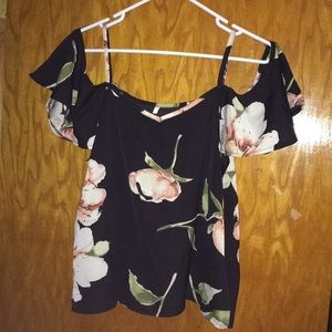 Black floral top